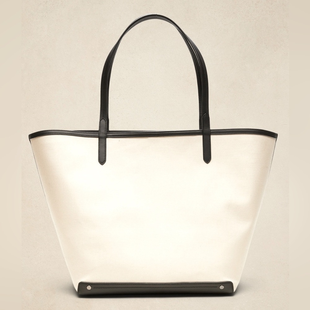 NWT Banana Republic Canvas & Leather Tote
